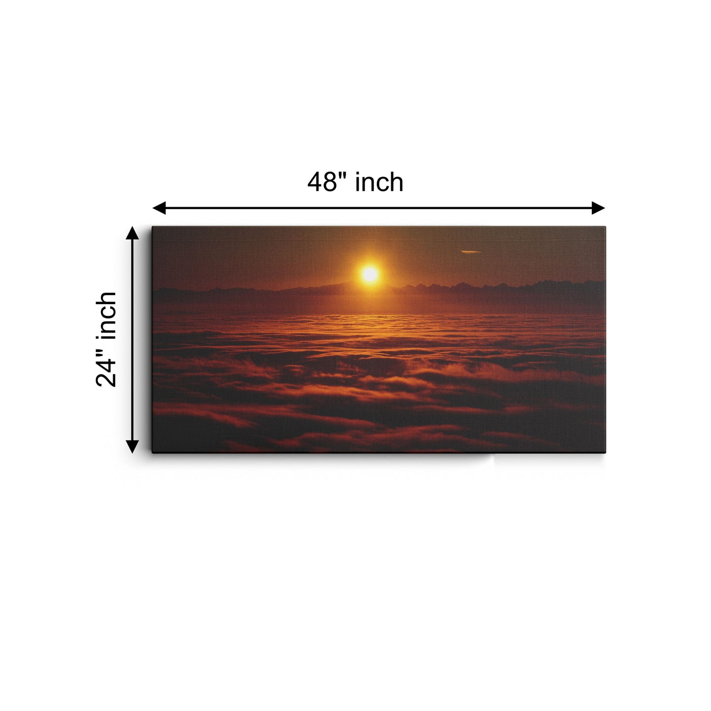 Sunrise above Clouds canvas wall painting