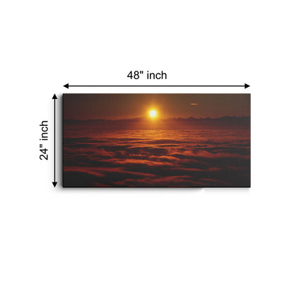 Sunrise above Clouds canvas wall painting