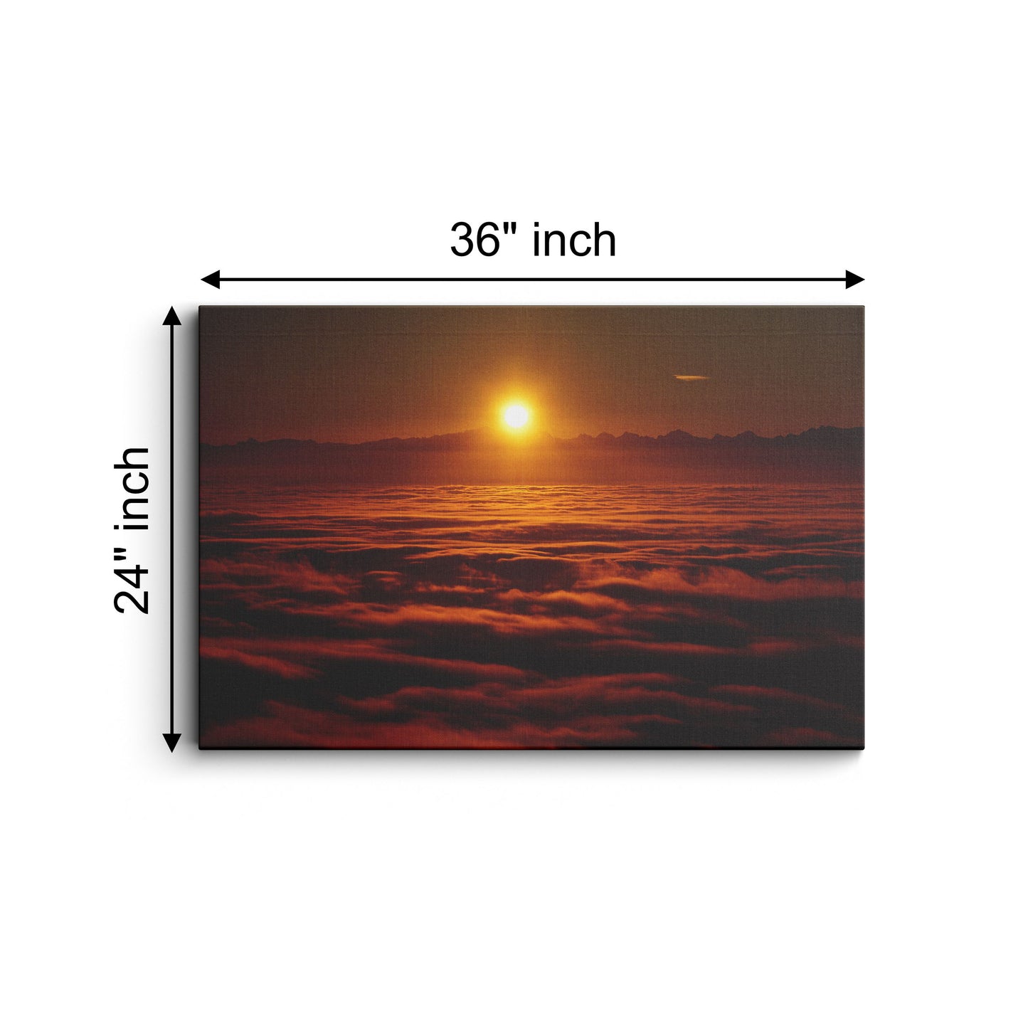 Sunrise above Clouds canvas wall painting