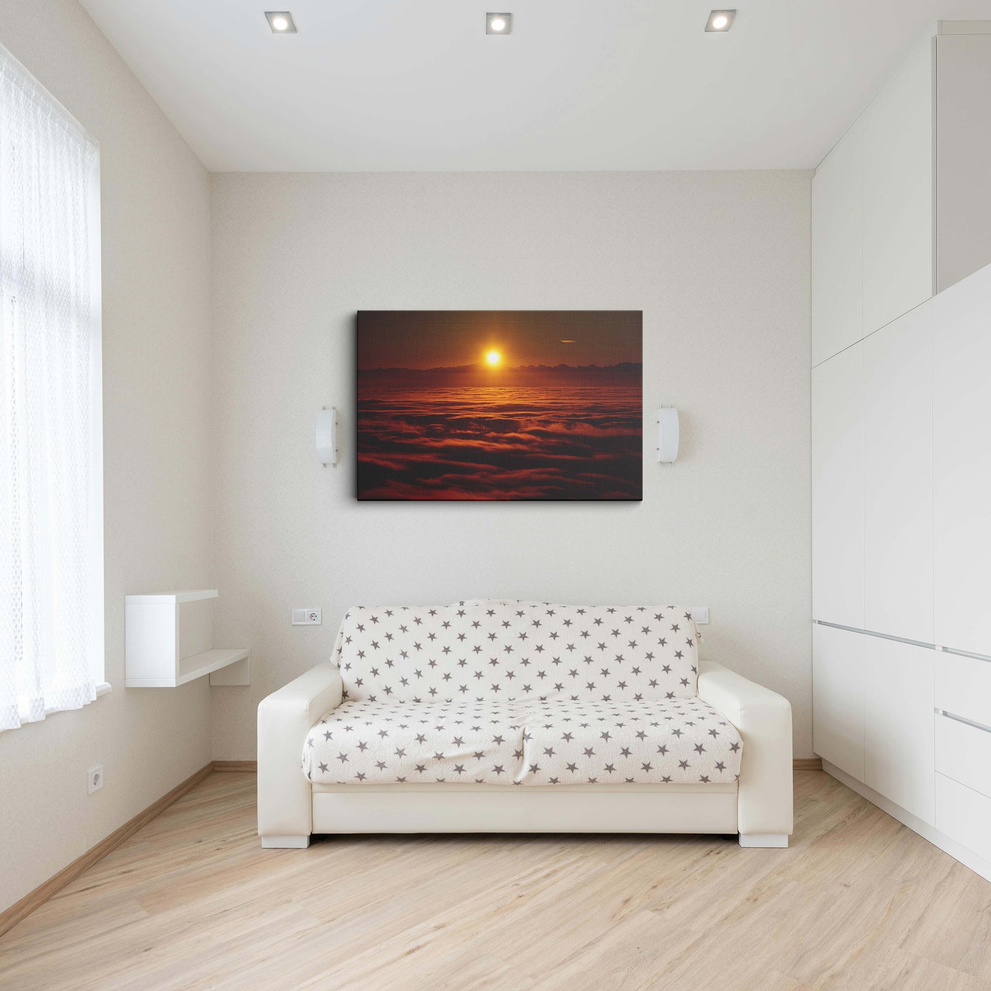 Sunrise above Clouds canvas wall painting