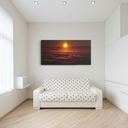 Sunrise above Clouds canvas wall painting