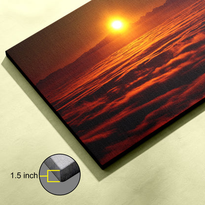 Sunrise above Clouds canvas wall painting