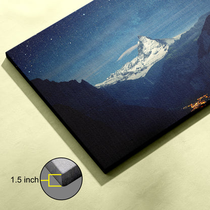 Matterhorn Lauterbrunnen valley canvas wall painting