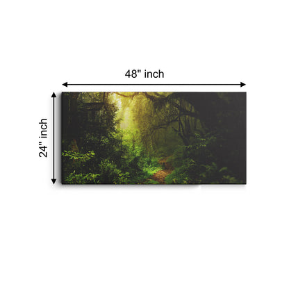 Nature's Path in Sunshine Forest canvas wall painting