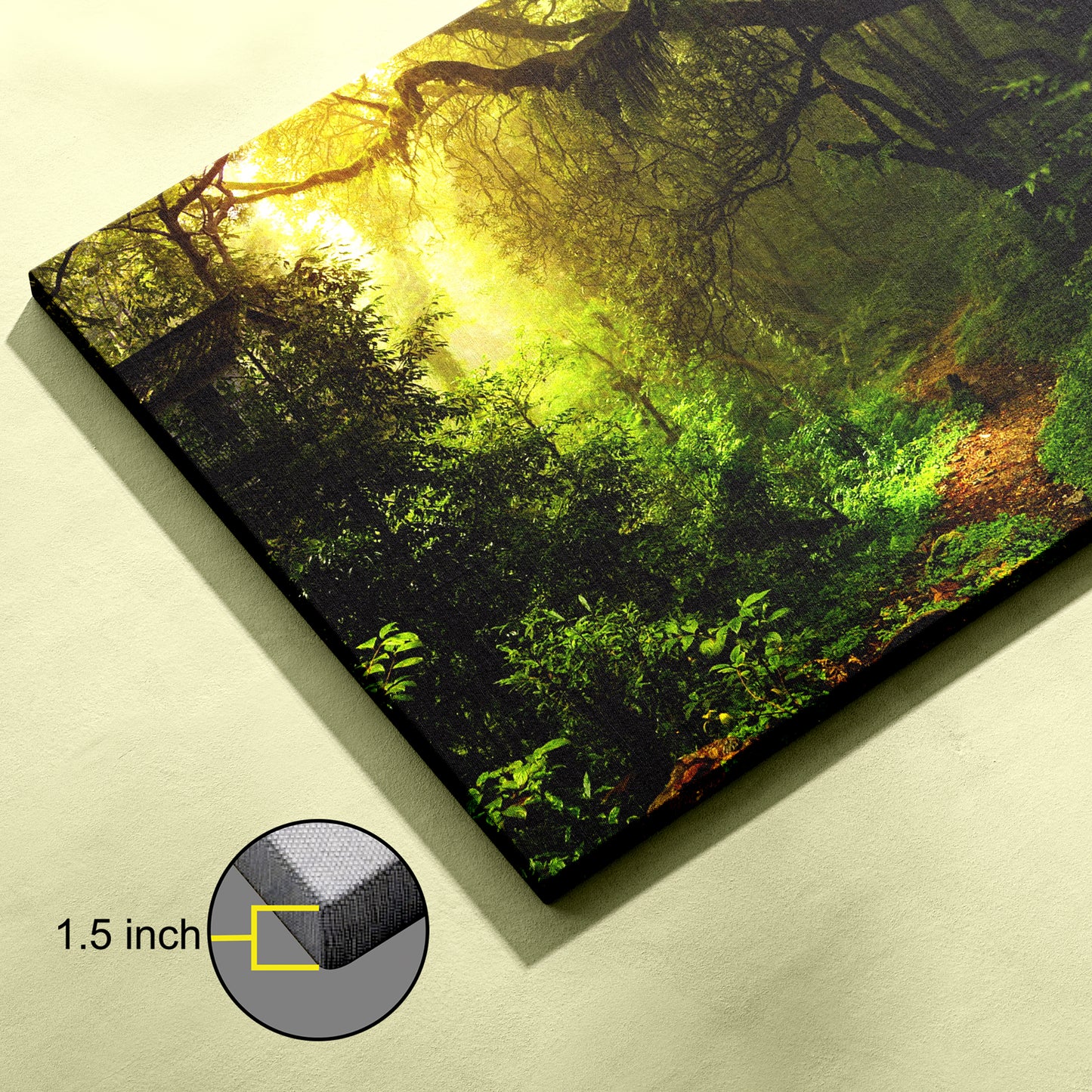 Nature's Path in Sunshine Forest canvas wall painting