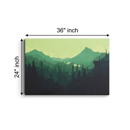 Green Firewatch canvas wall painting