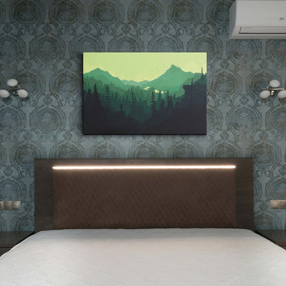 Green Firewatch canvas wall painting