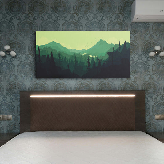 Green Firewatch canvas wall painting