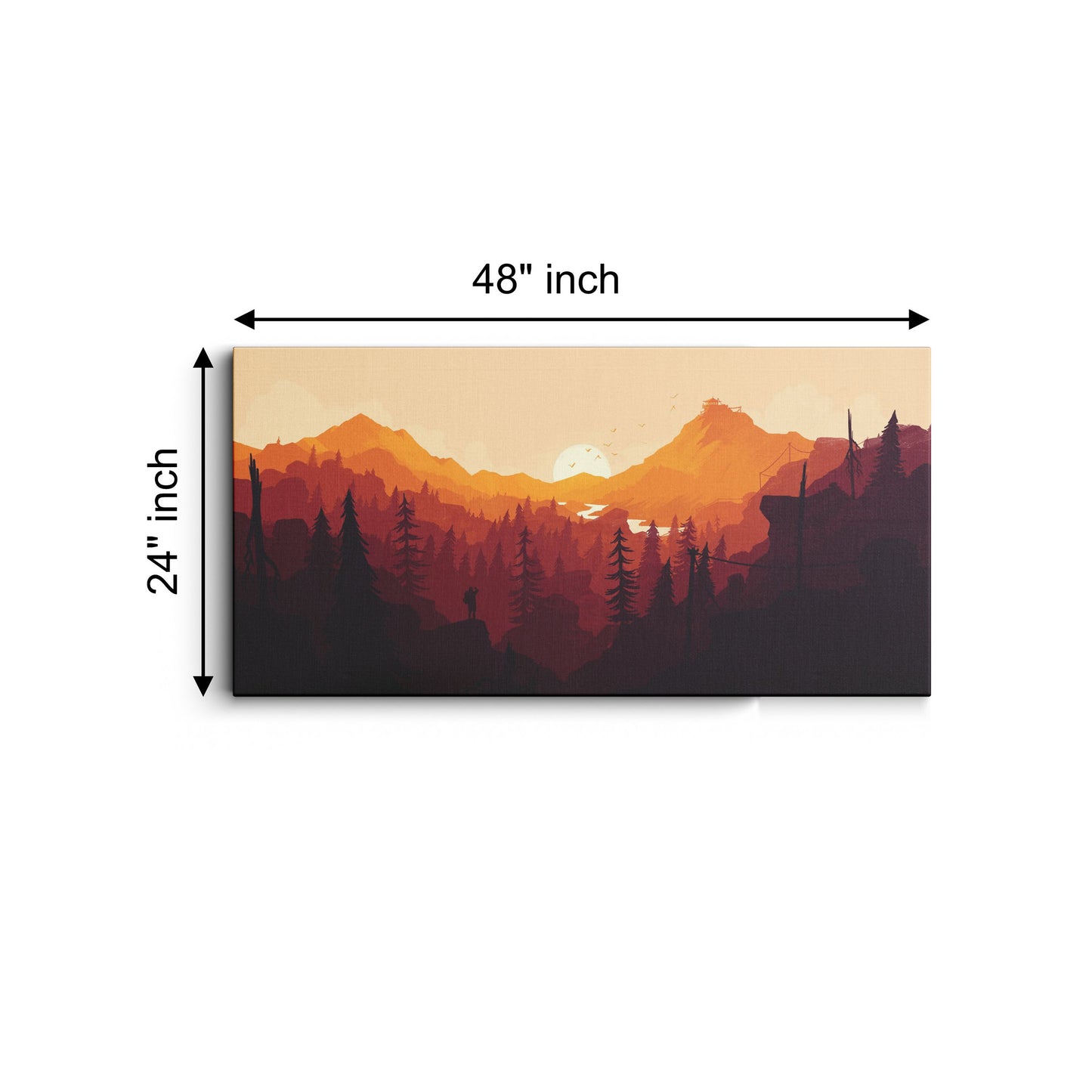 Mountains Olly Moss canvas wall painting