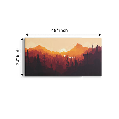 Mountains Olly Moss canvas wall painting