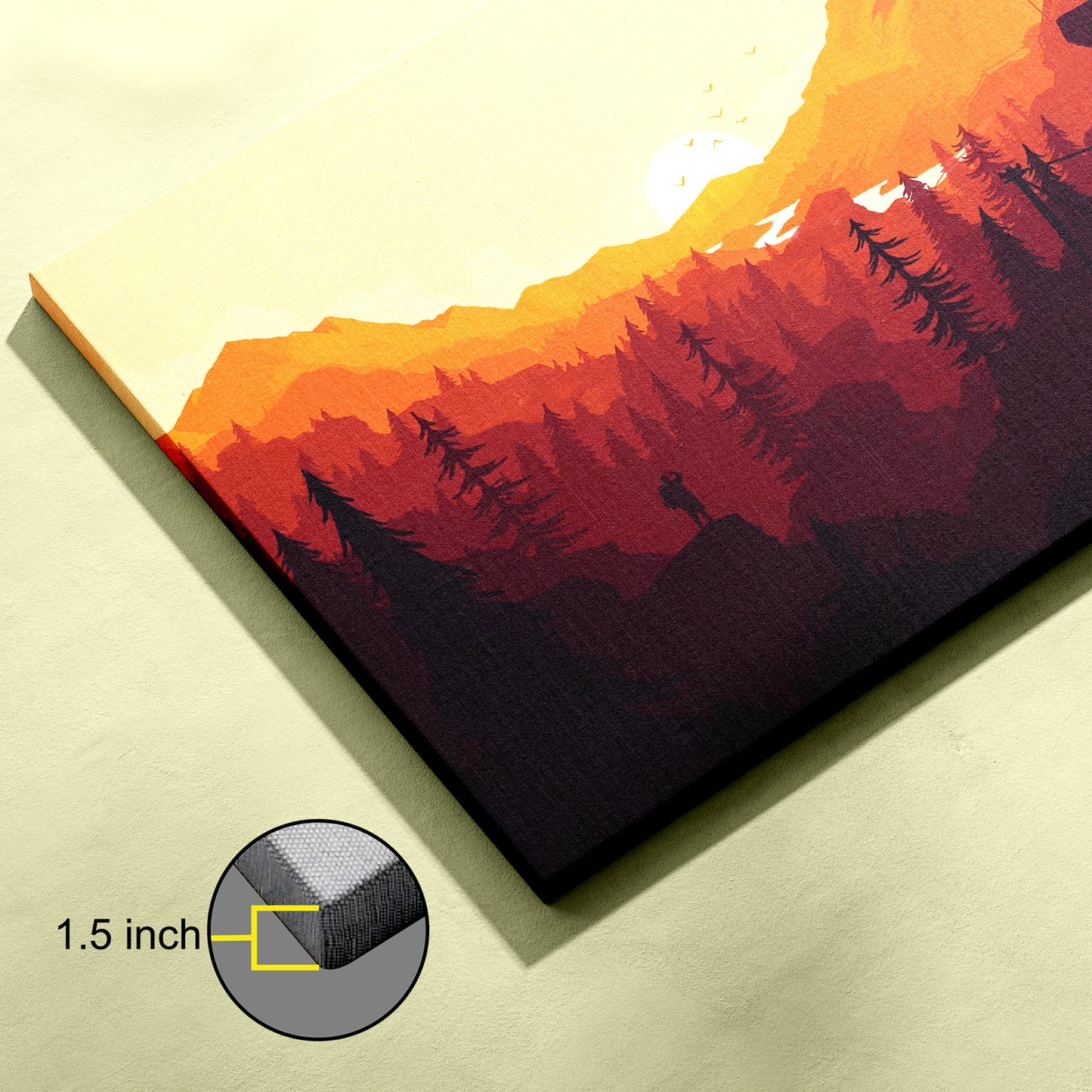 Mountains Olly Moss canvas wall painting