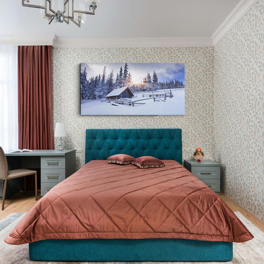 snow mountain canvas wall painting