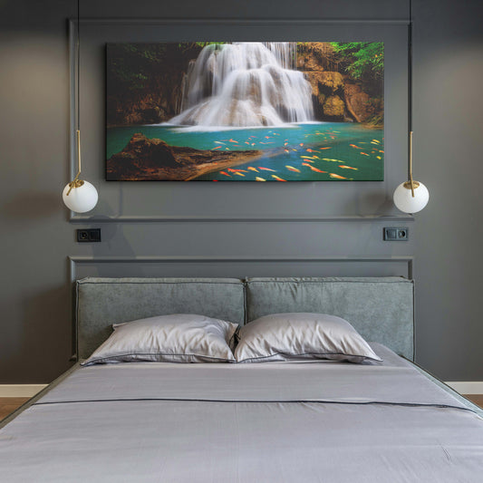 Waterfall in Forest canvas wall painting