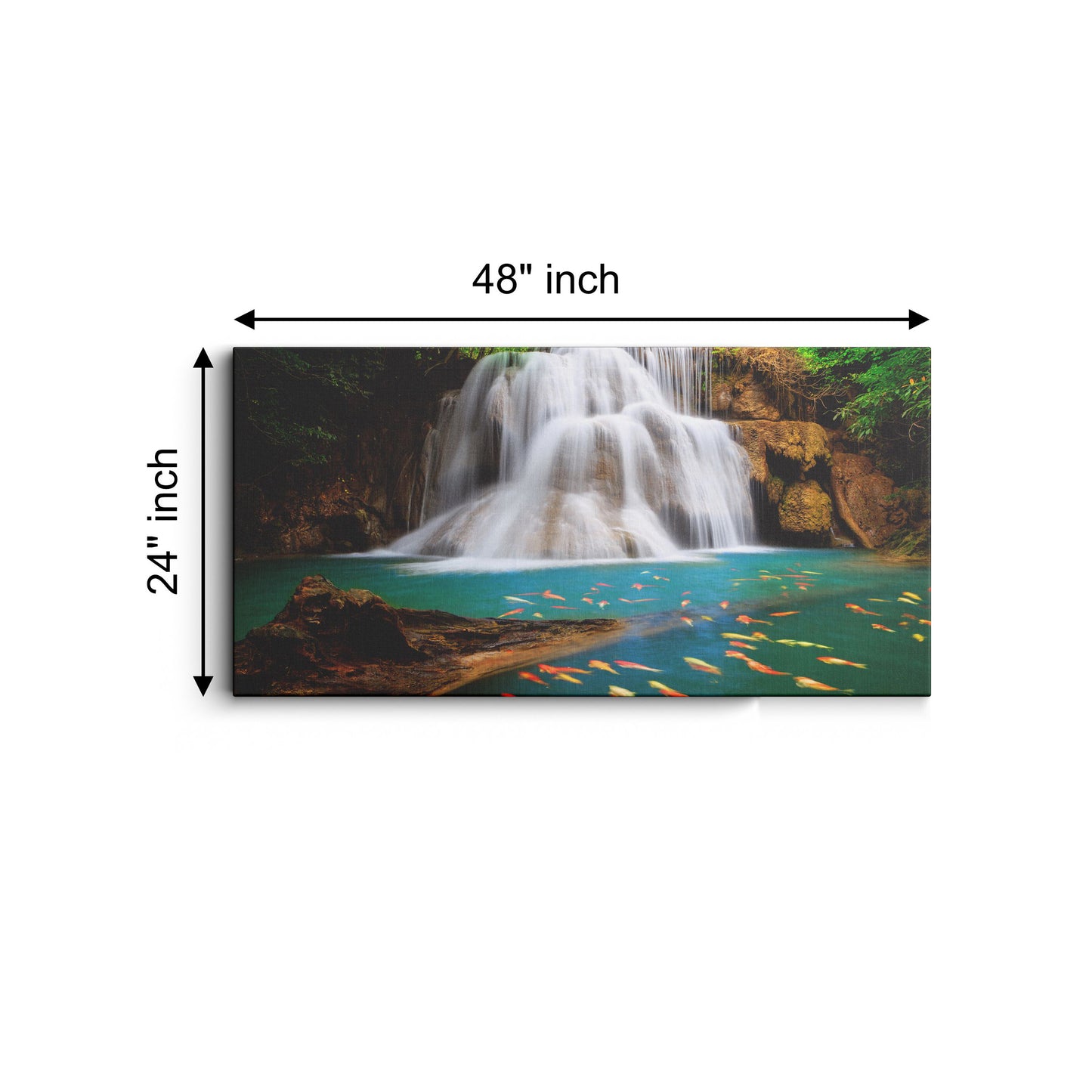 Waterfall in Forest canvas wall painting