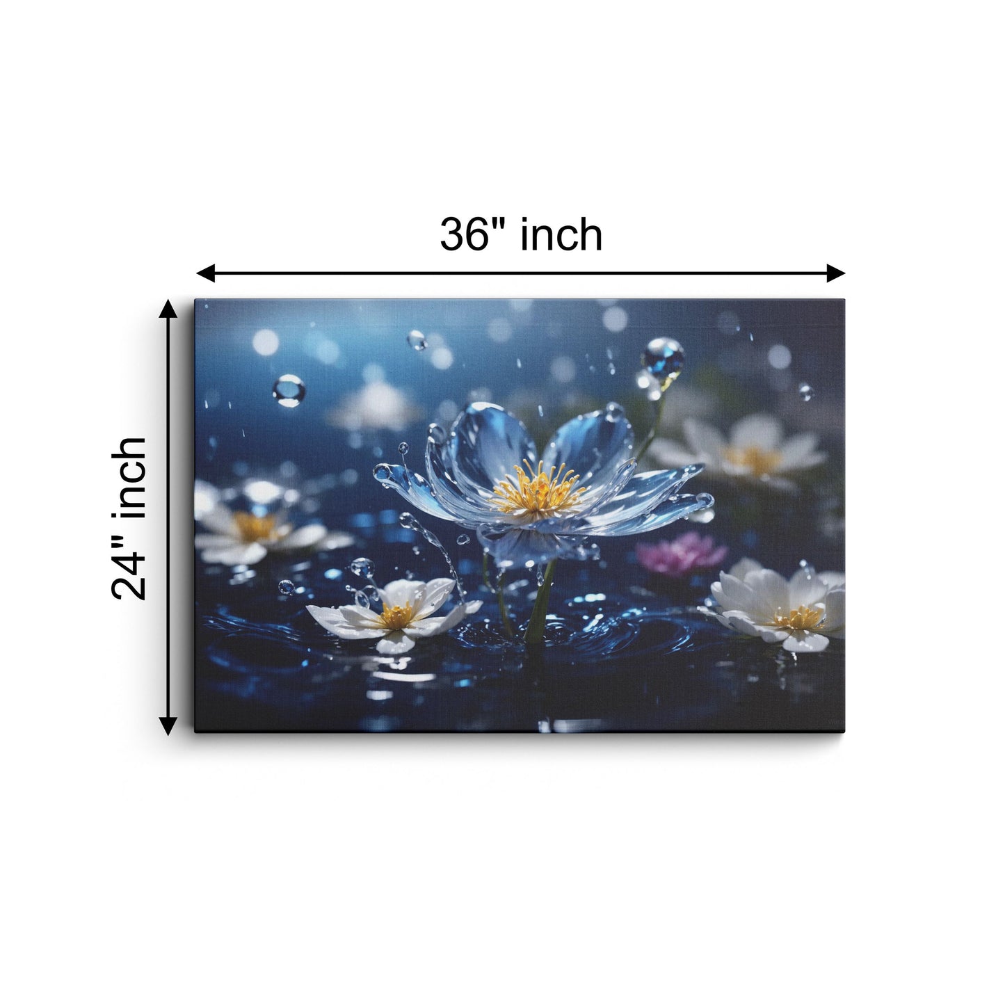 Flowers Rain Droplet canvas wall painting