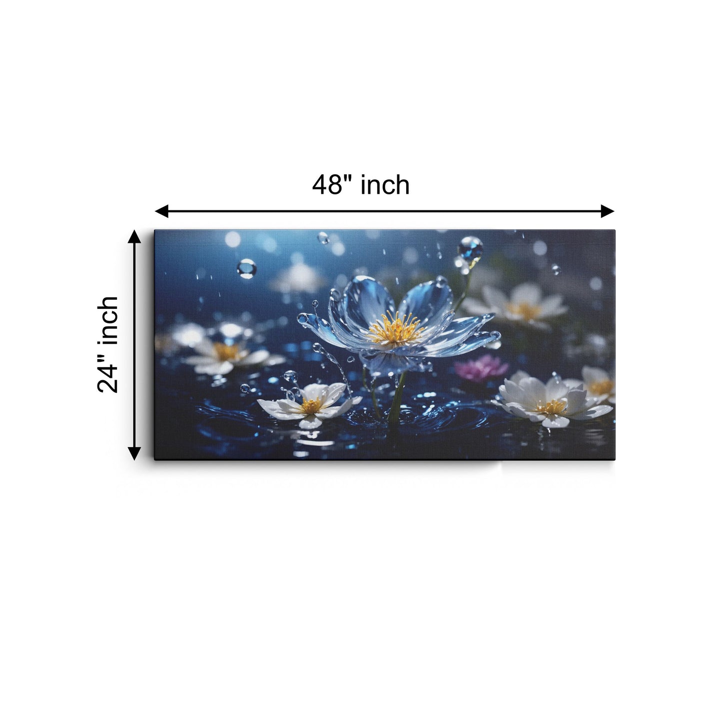 Flowers Rain Droplet canvas wall painting