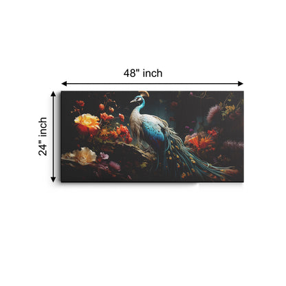 Peacock canvas wall painting