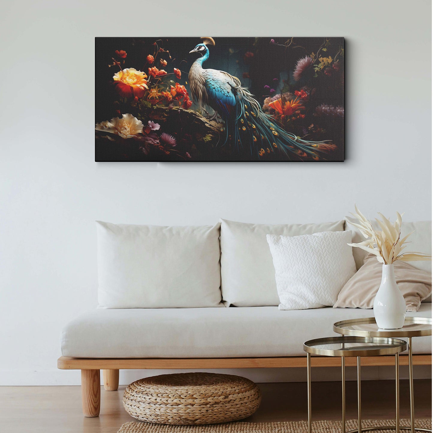 Peacock canvas wall painting