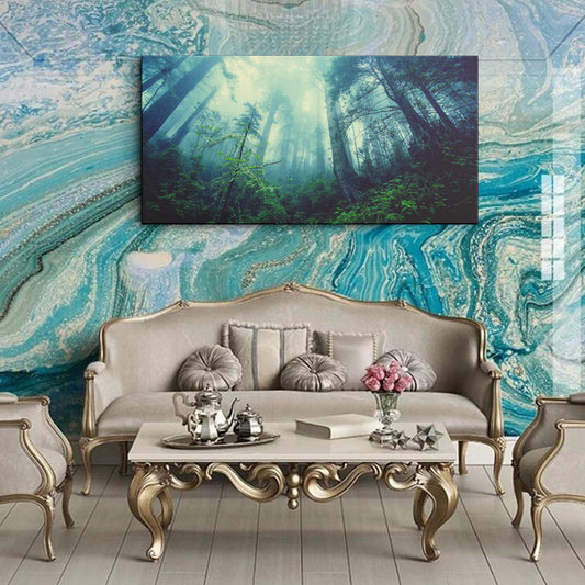 Forest Mist Nature Trees canvas wall painting