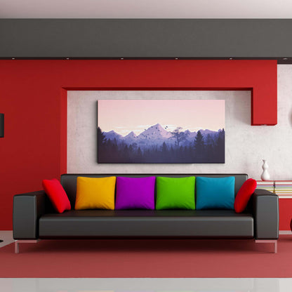 Mountains Minimal Birds canvas wall painting