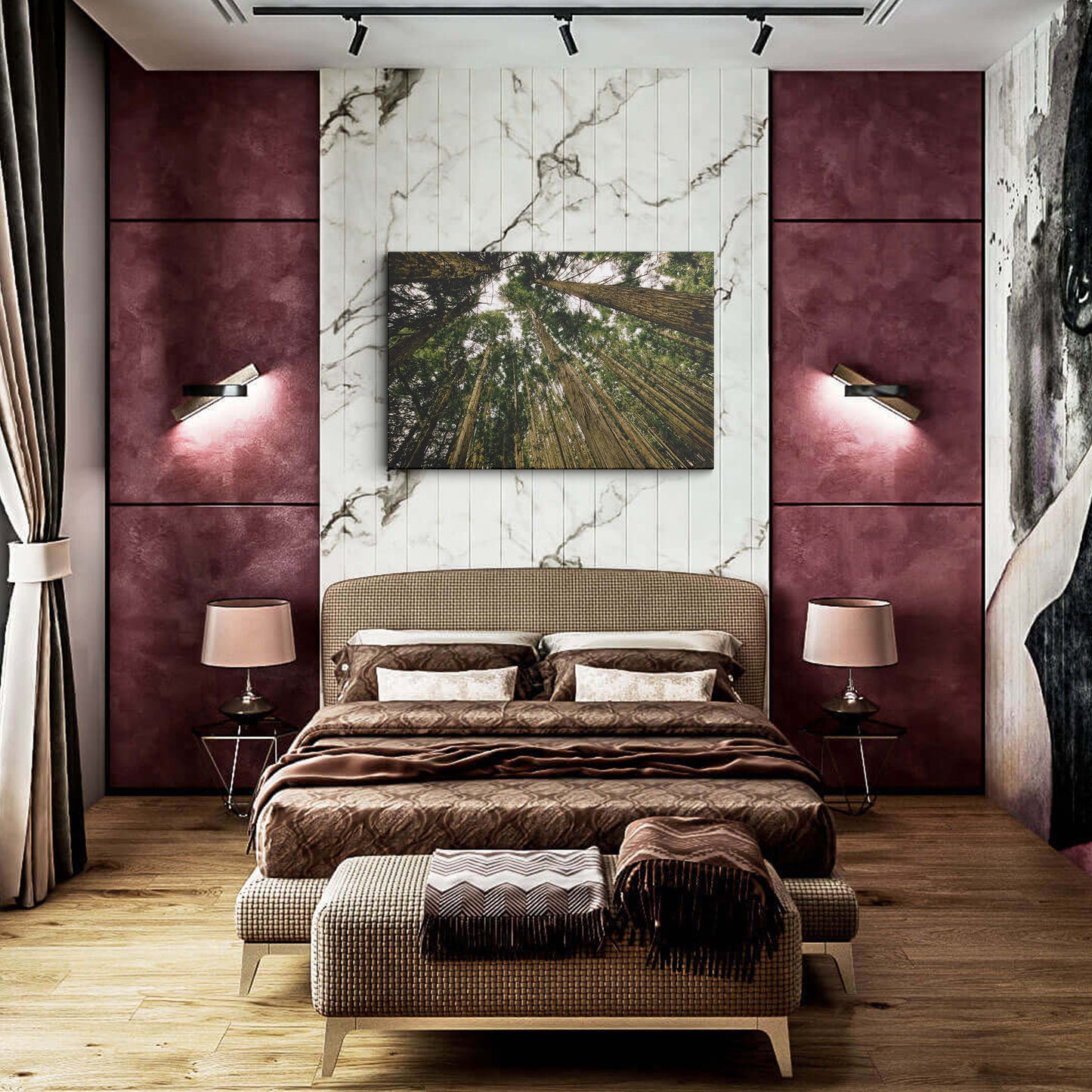 Forest canvas wall painting