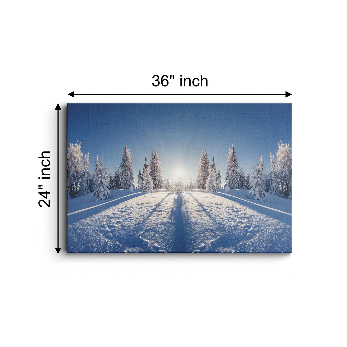 Snowy Hill In Winter canvas wall painting