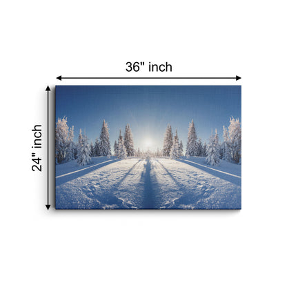 Snowy Hill In Winter canvas wall painting