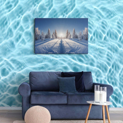 Snowy Hill In Winter canvas wall painting