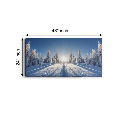 Snowy Hill In Winter canvas wall painting