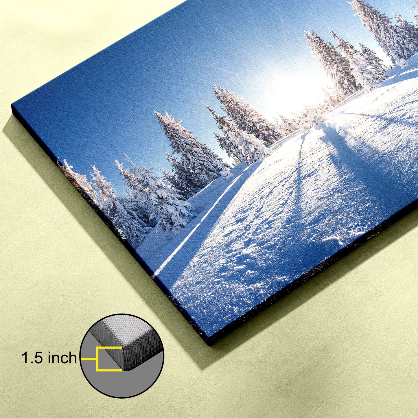 Snowy Hill In Winter canvas wall painting