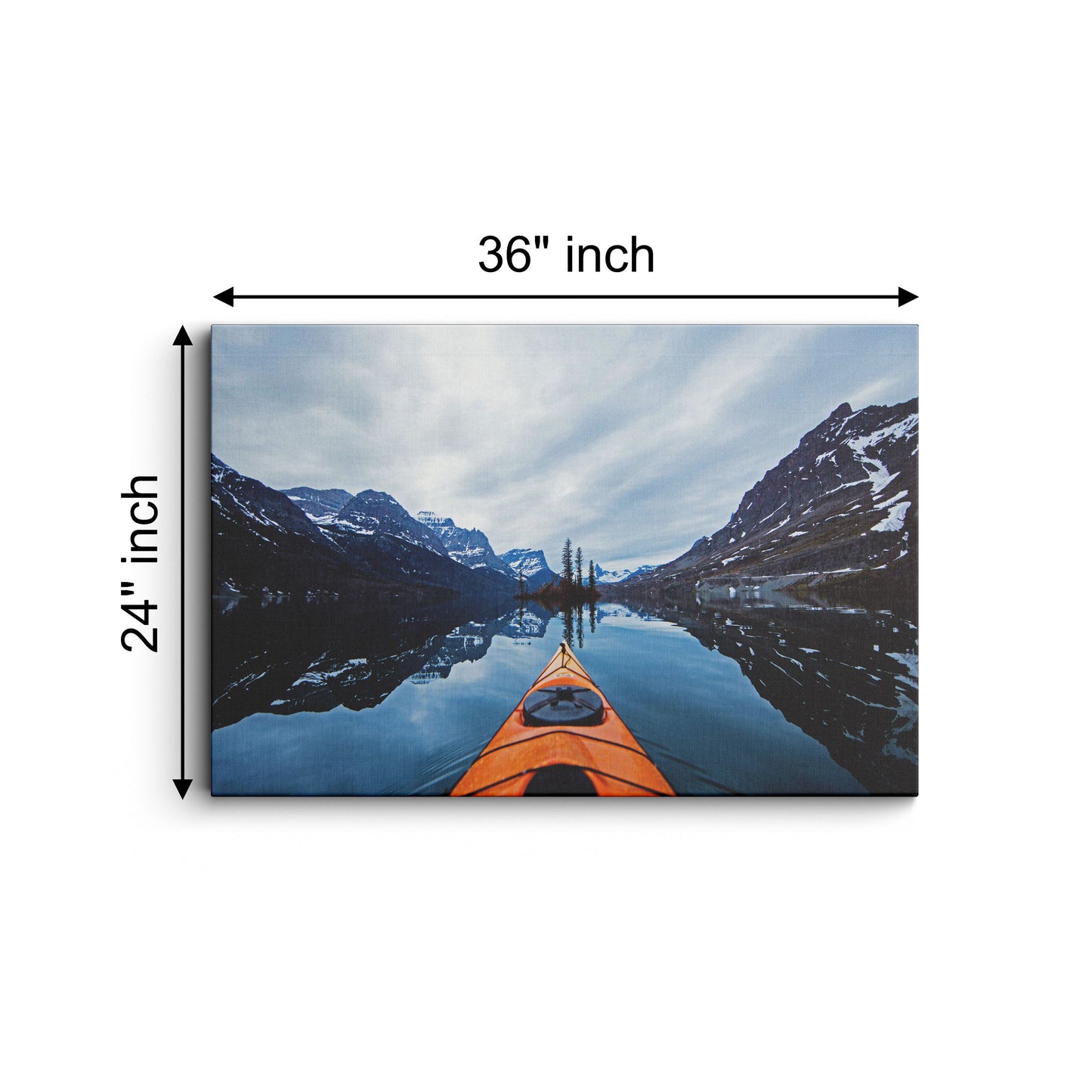 Kayaking Glacier National Park Montana canvas wall painting