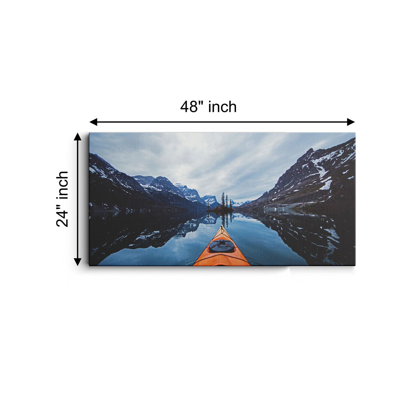 Kayaking Glacier National Park Montana canvas wall painting