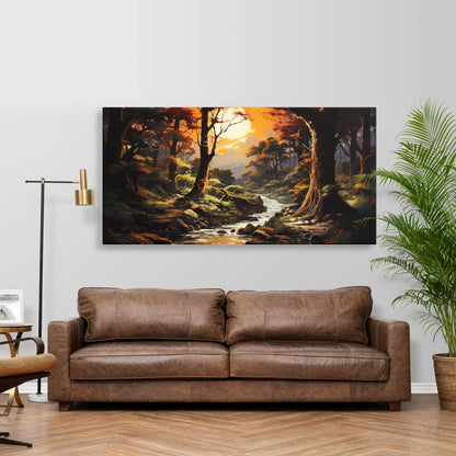 Beautiful sunset Premium canvas painting