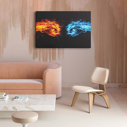 cold fire dark art canvas wall painting