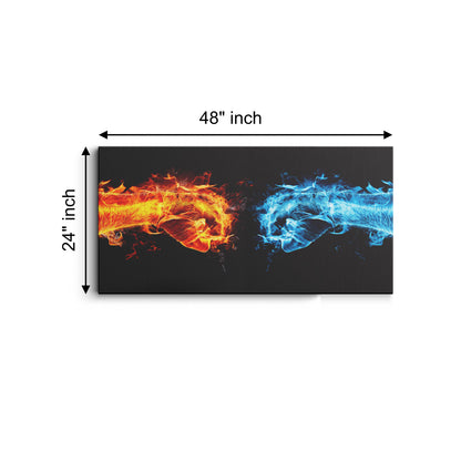 cold fire dark art canvas wall painting