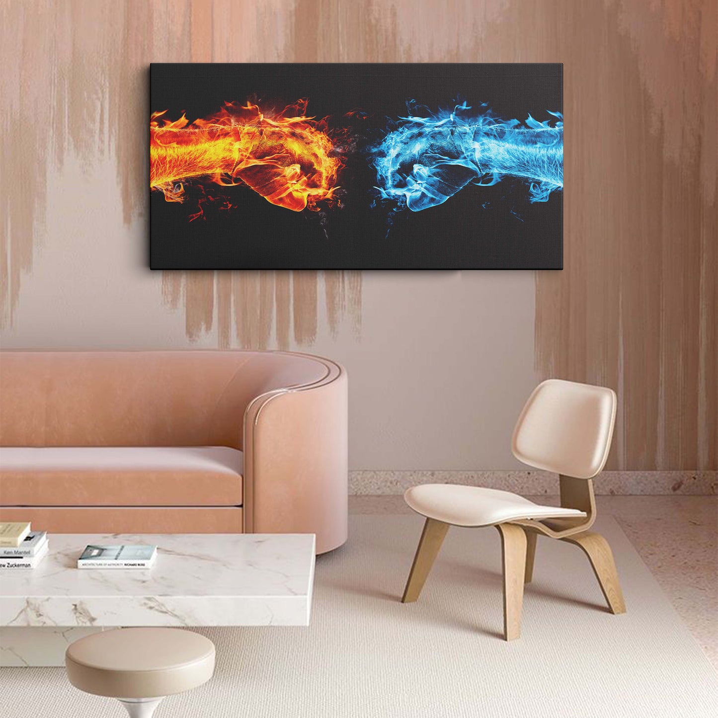 cold fire dark art canvas wall painting