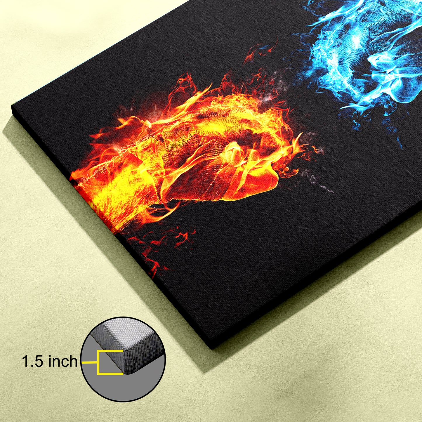 cold fire dark art canvas wall painting