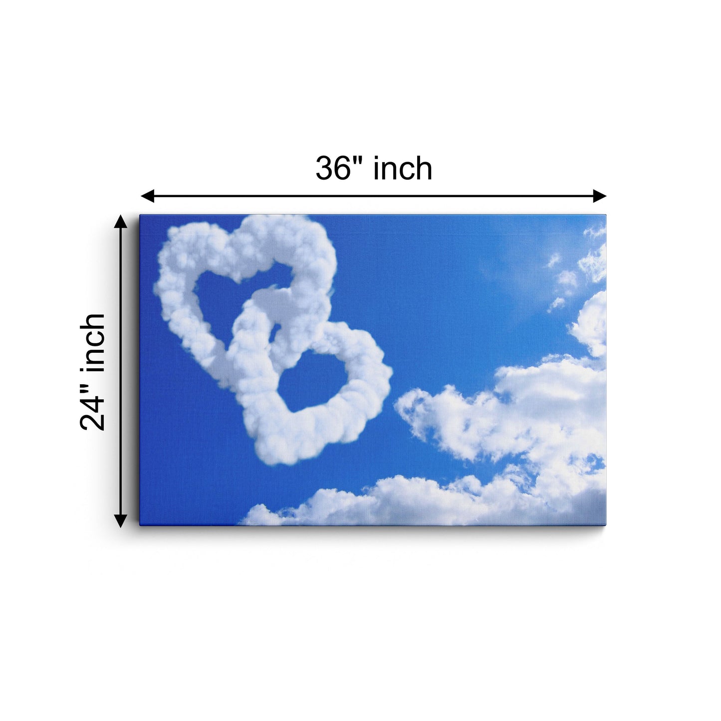 Love Symbols in Clouds 3D canvas wall painting