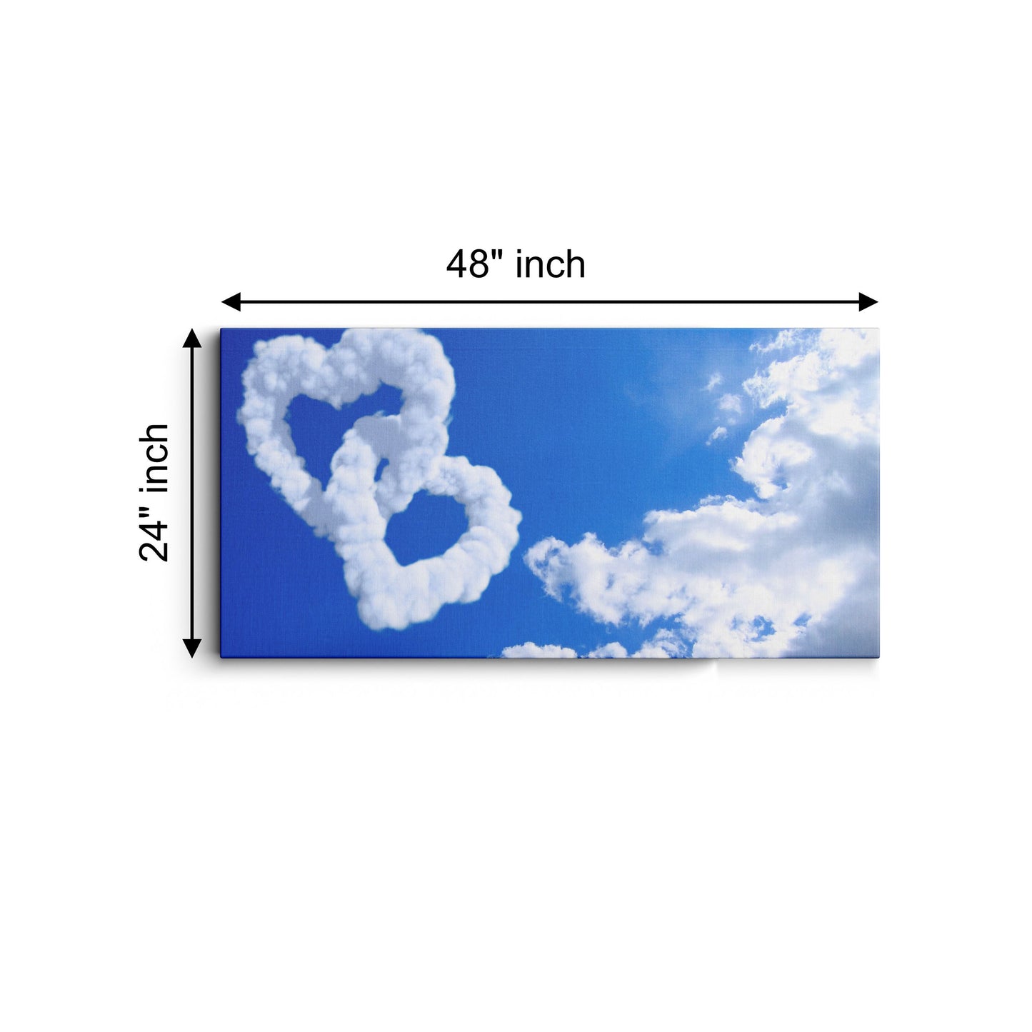 Love Symbols in Clouds 3D canvas wall painting