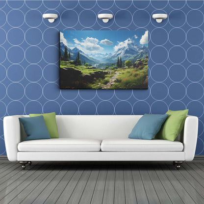 Forest wallpaper, Nature canvas wall painting