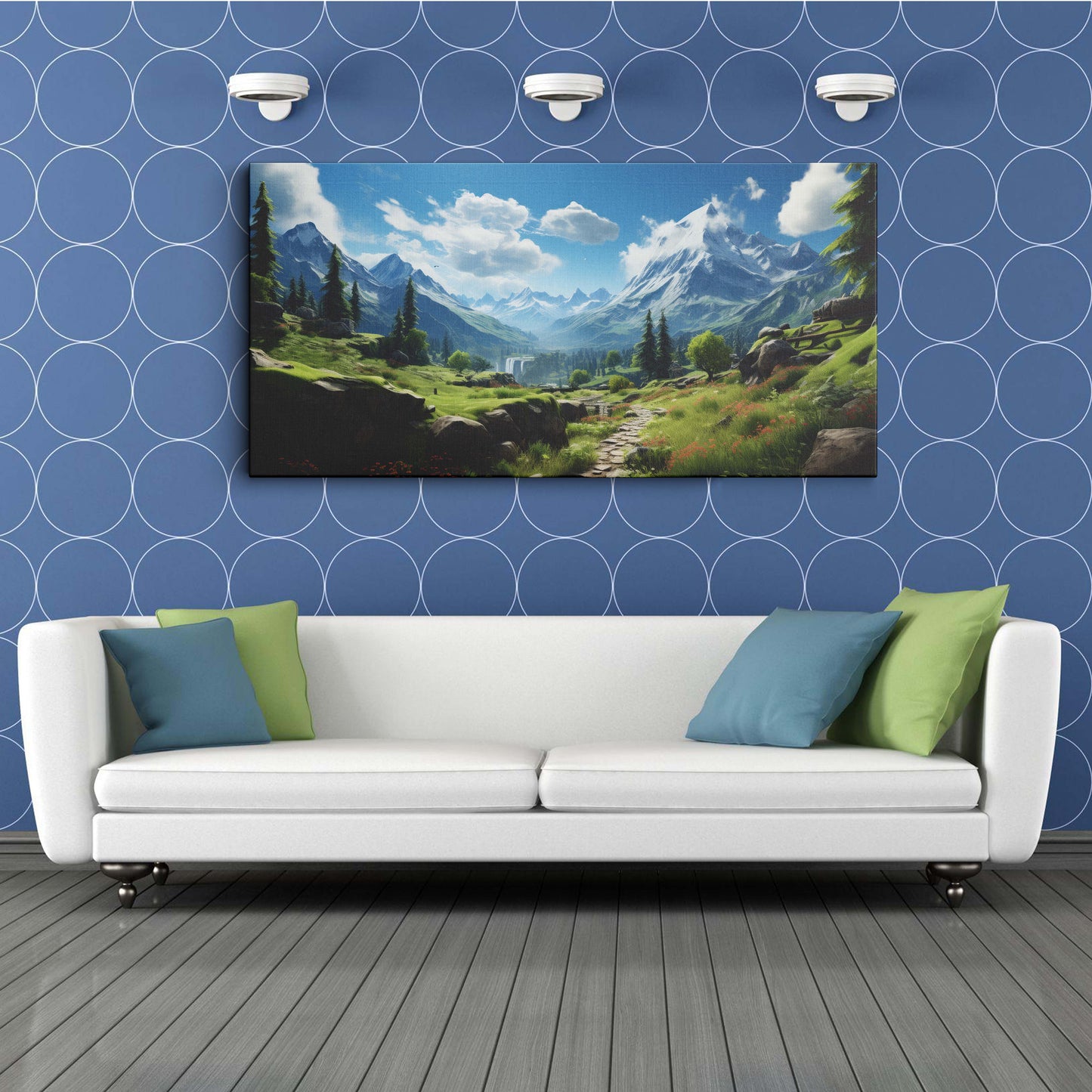 Forest wallpaper, Nature canvas wall painting