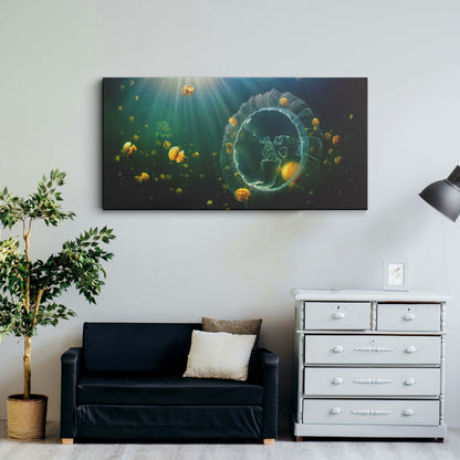 Jellyfish Sea Life canvas wall painting