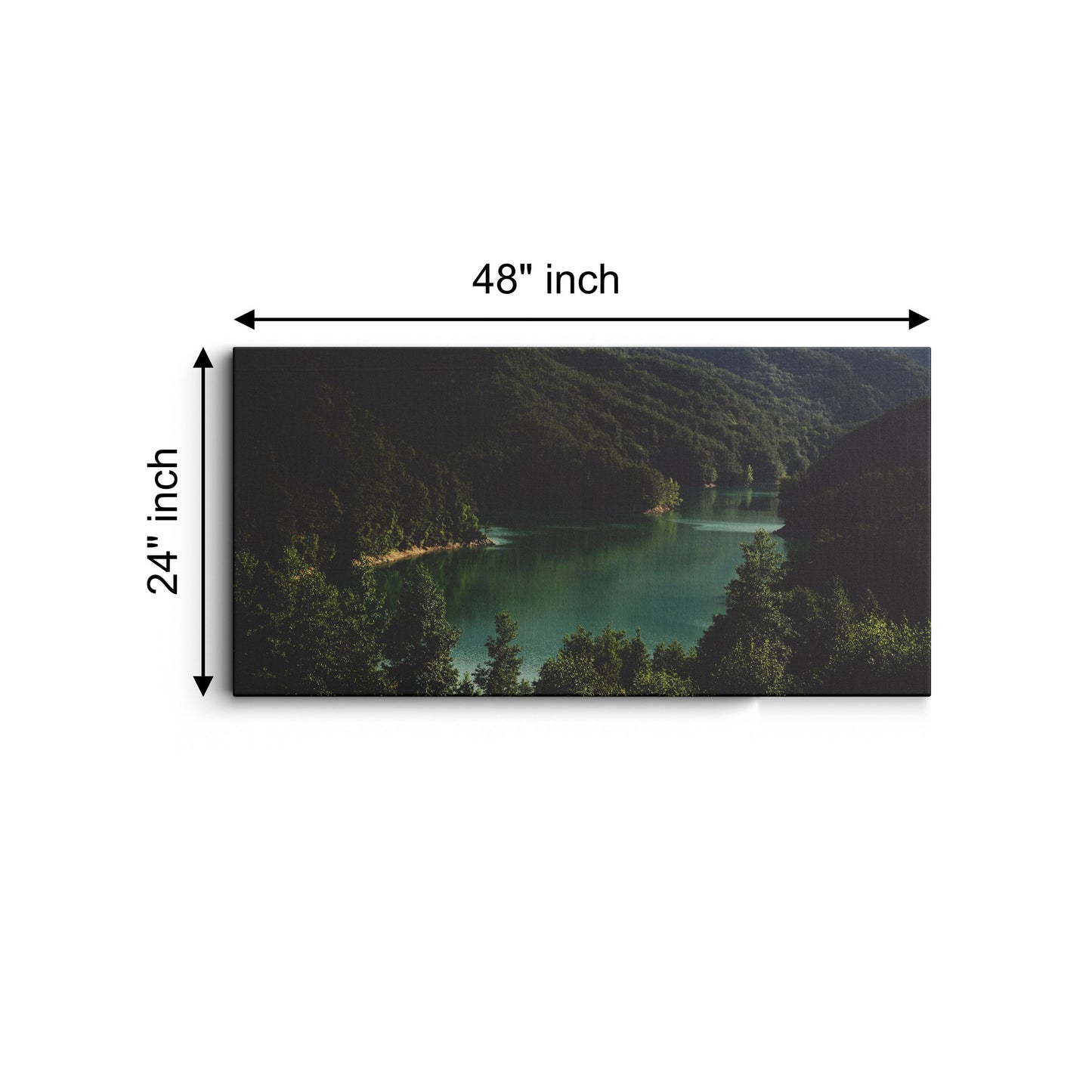 Lake Mountains Trees canvas wall painting