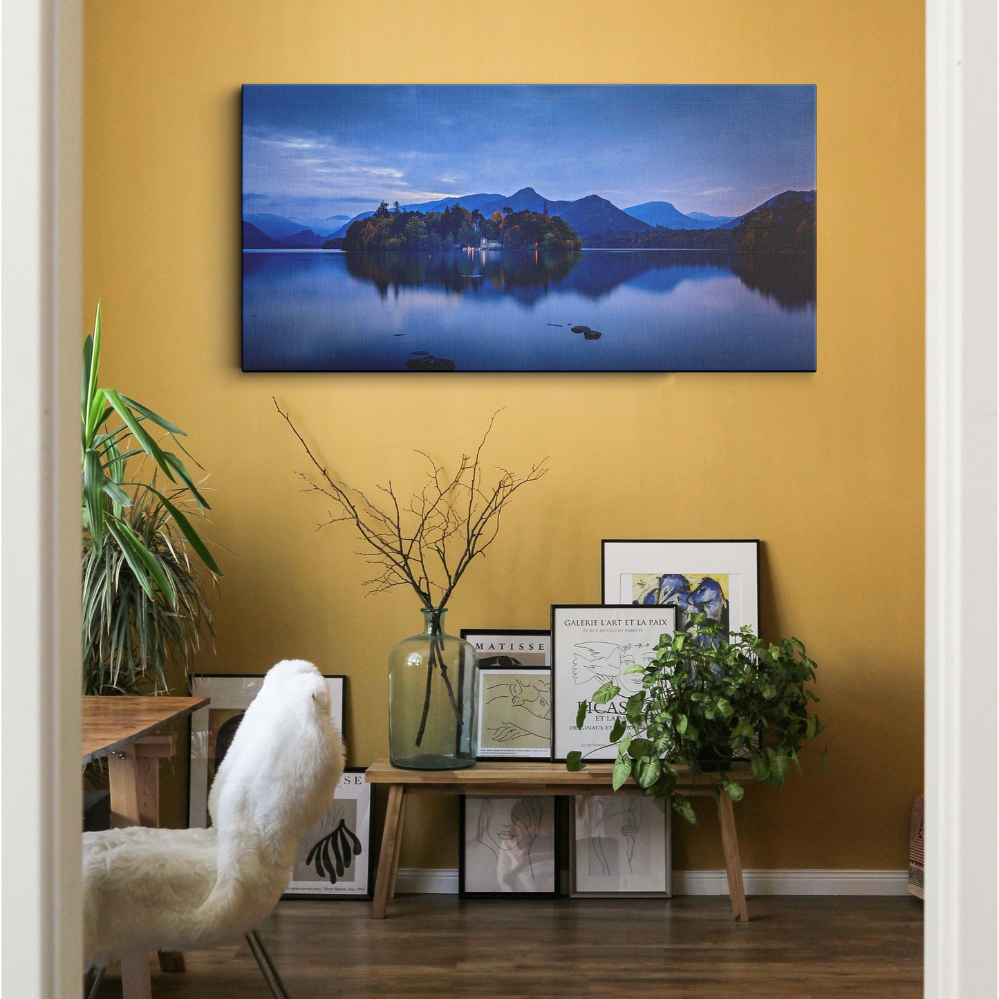 Lake scenery cumbria england canvas wall painting