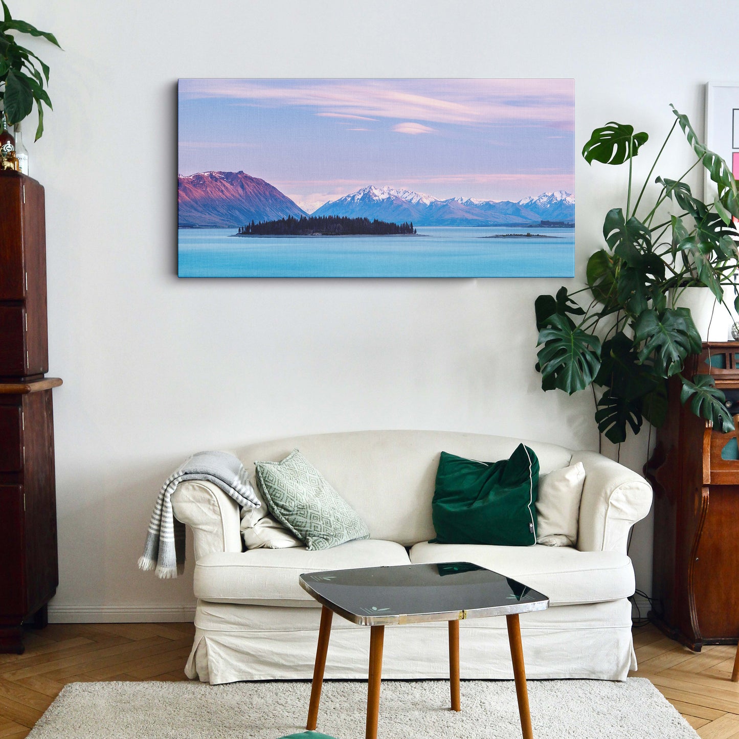 Mountain Island Landscape Nature Lake Tekapo canvas wall painting