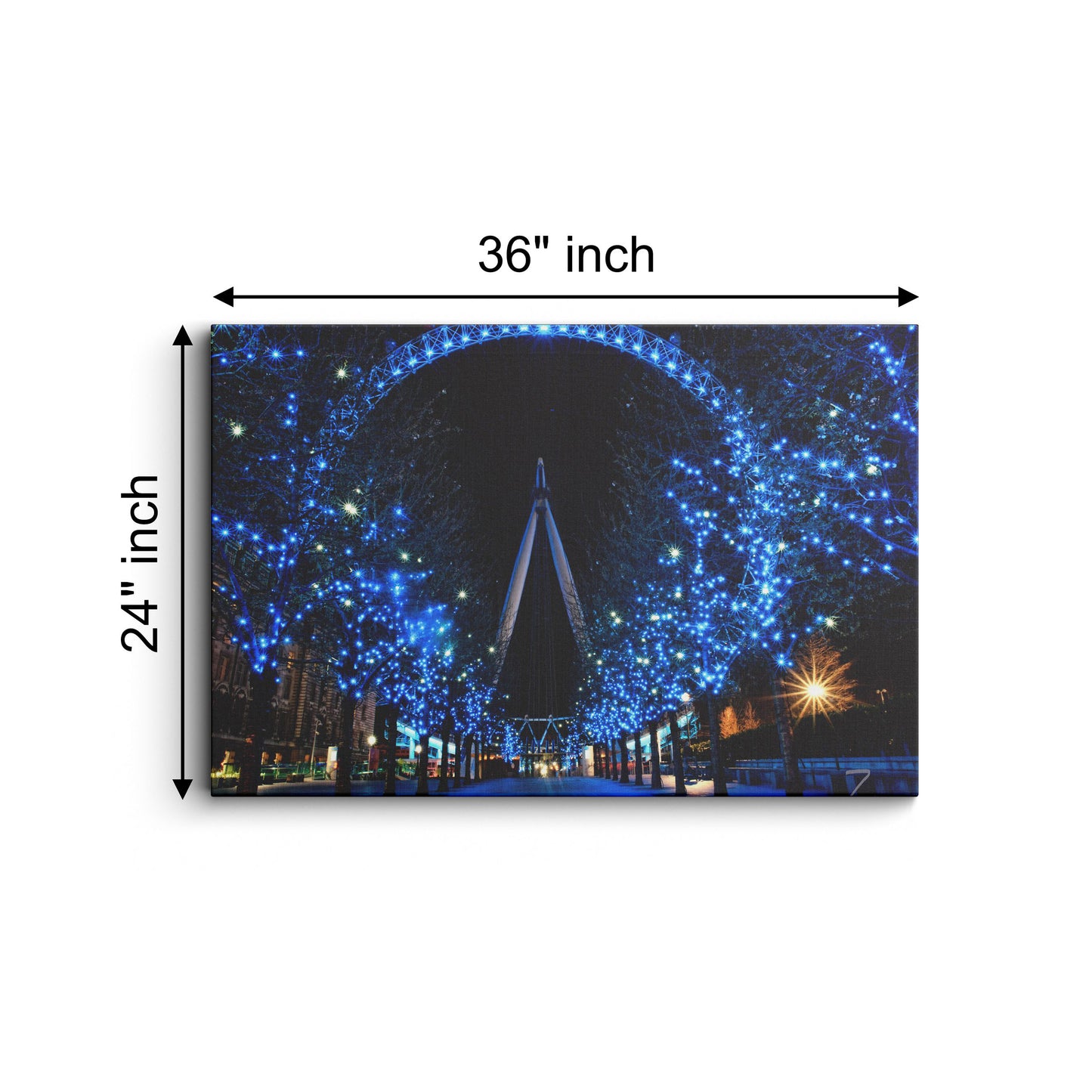 London eye christmas canvas wall painting