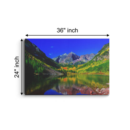 Maroon Bells Peaks Colorado canvas wall painting