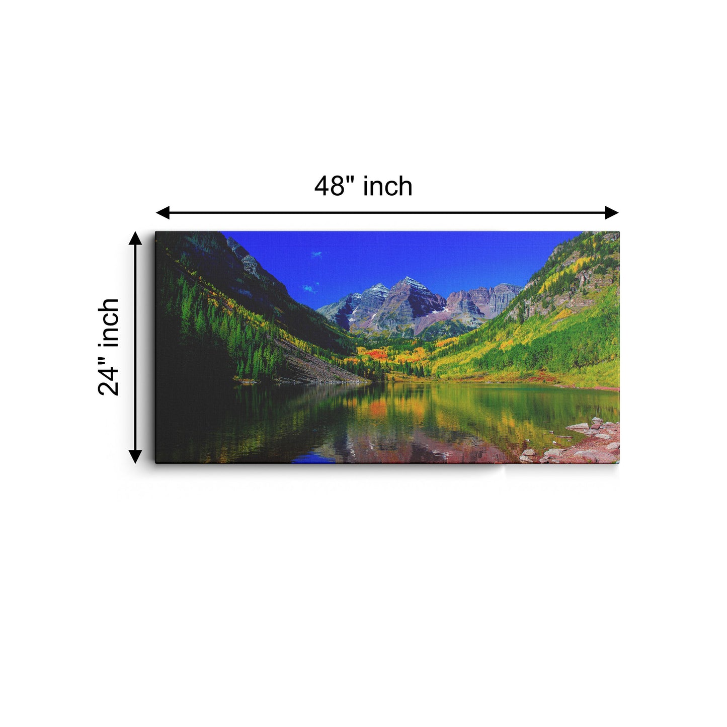 Maroon Bells Peaks Colorado canvas wall painting