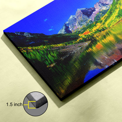 Maroon Bells Peaks Colorado canvas wall painting