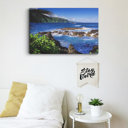 Heavenly beach canvas wall painting